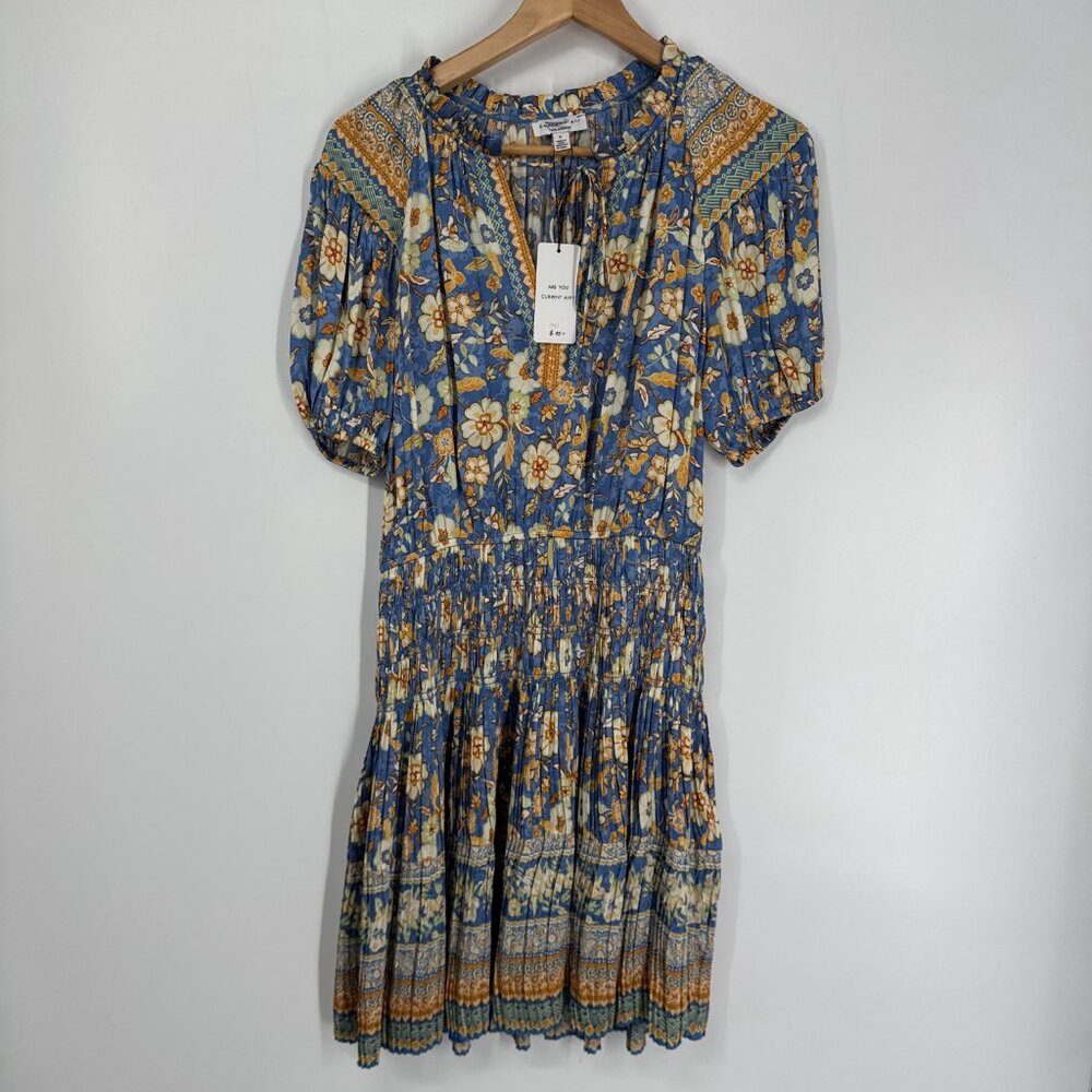 Current Air Floral Smocked Mini Dress Size S NWT - Picture 4 of 15
